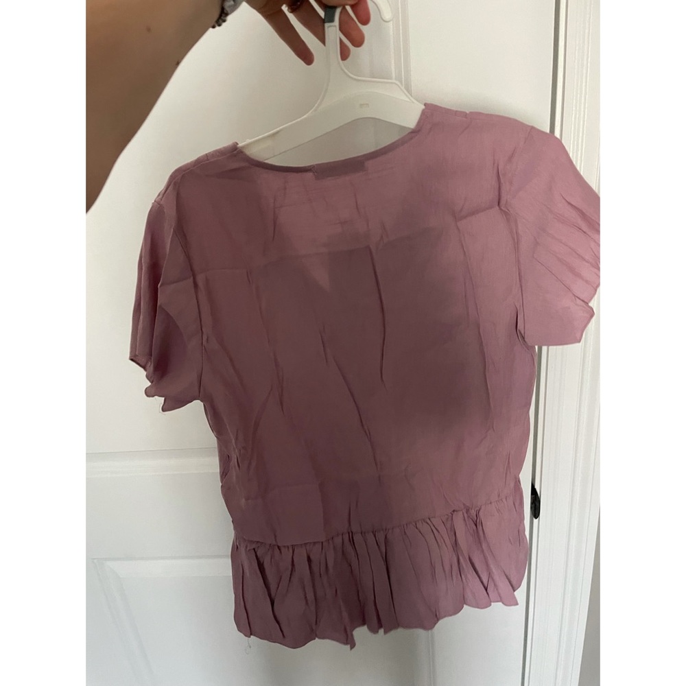 Purple button down top - Picture 3 of 3